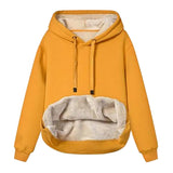 Sweat à capuche en velours pour femme 
