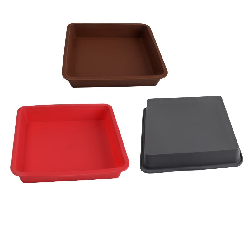 Molde cuadrado de silicona para pasteles 