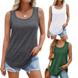 Camiseta sin mangas informal holgada para mujer 