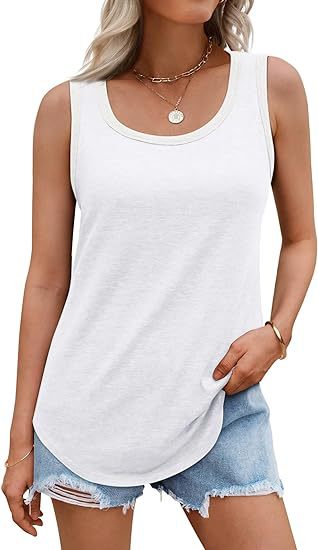 Camiseta sin mangas informal holgada para mujer 