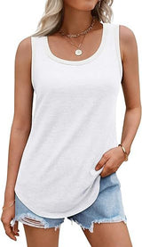 Camiseta sin mangas informal holgada para mujer 