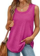 Camiseta sin mangas informal holgada para mujer 
