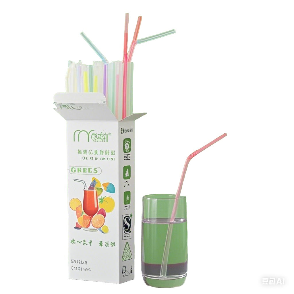 Paille colorée jetable 