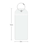 Etiqueta de equipaje transparente de PVC de 18 x 6 cm 