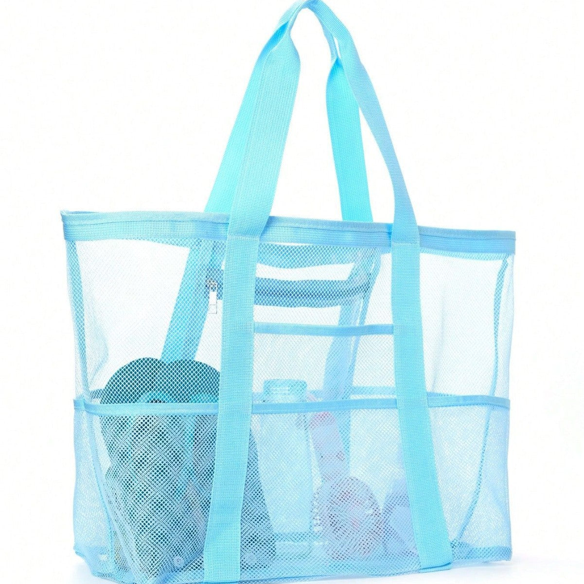 Multi Pocket Mesh Beach Bag