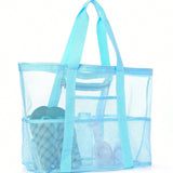 Multi Pocket Mesh Beach Bag