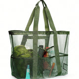Multi Pocket Mesh Beach Bag