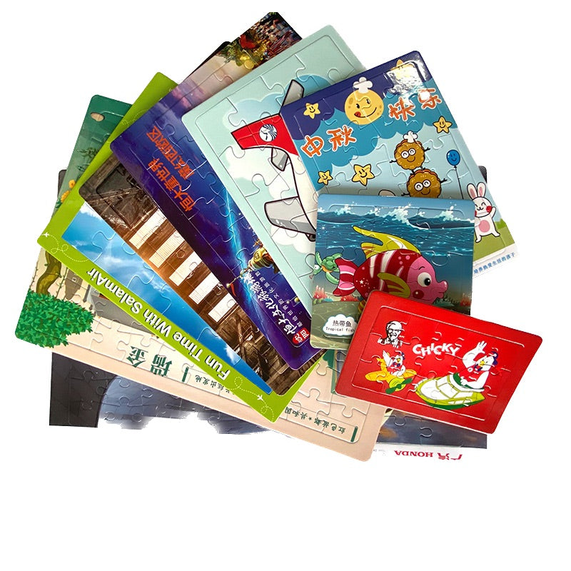 12 Pcs Paper Puzzle With Box