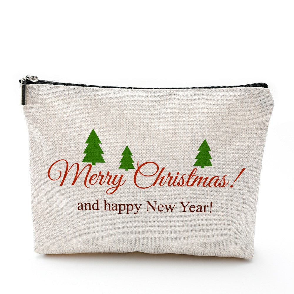 Pochette zippée en coton 