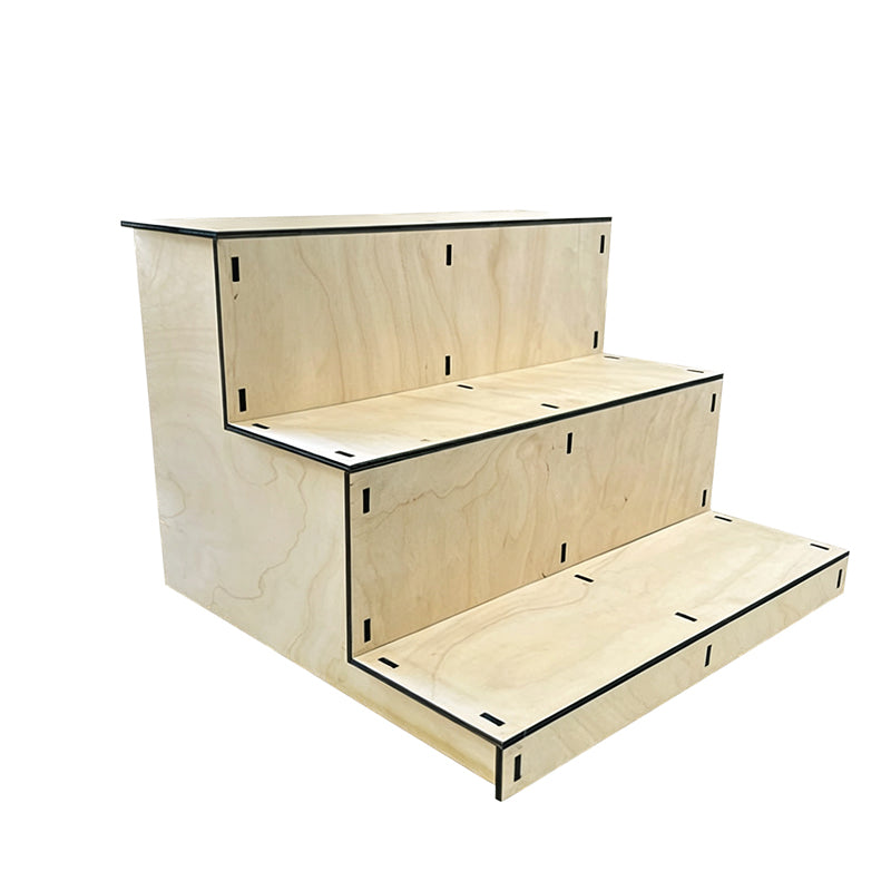 3 Tier Wooden Step Display Stand