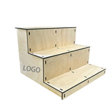 3 Tier Wooden Step Display Stand