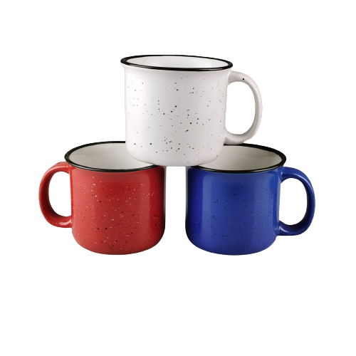 Tasses à café en céramique pour feu de camp 
