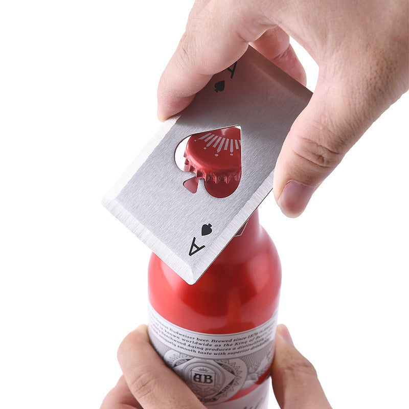 Ouvre-boîte en acier inoxydable en forme de tisonnier 