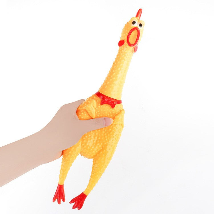 Pollo de goma con sonido 