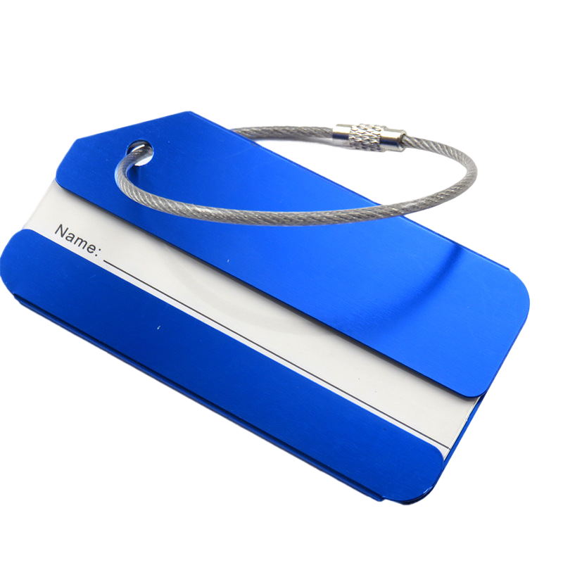 Étiquette de bagage en métal 