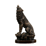 Adorno de animal de lobo rugiente 
