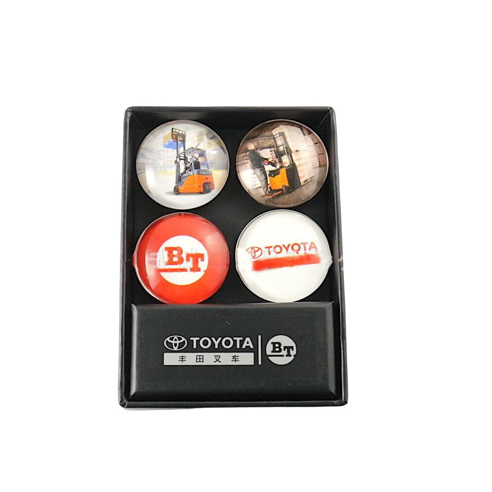 Juego de 4 imanes de cristal para refrigerador 