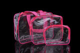 3 bolsas de viaje transparentes 
