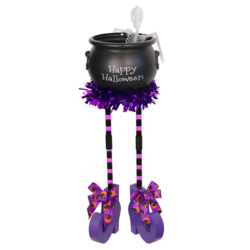 Large Witches Legs Candy Cauldron