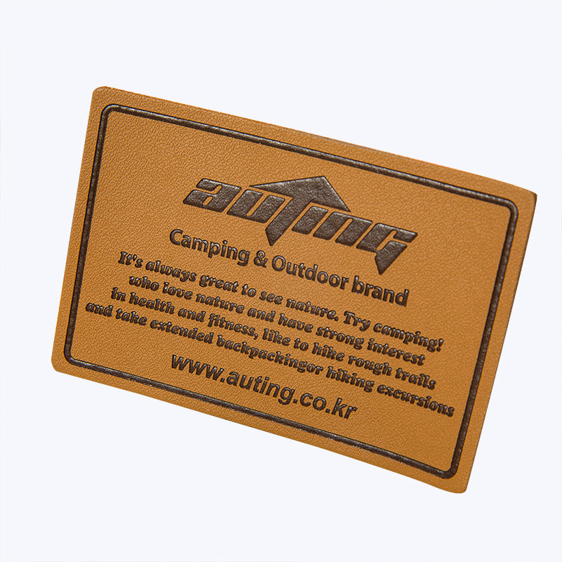 Patch rectangulaire en cuir 