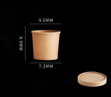 Contenant à soupe en papier de 12 oz avec couvercle 