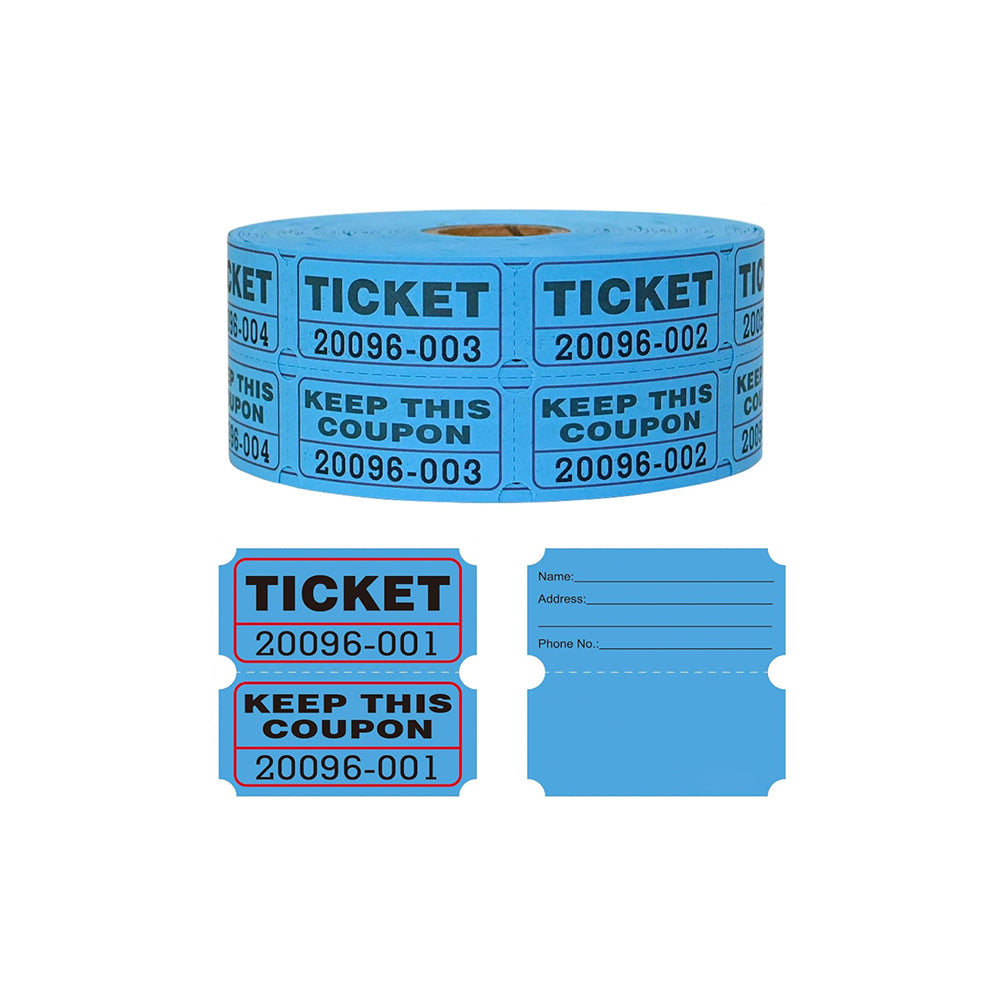 Billet de tombola personnalisé de 2000 pièces 