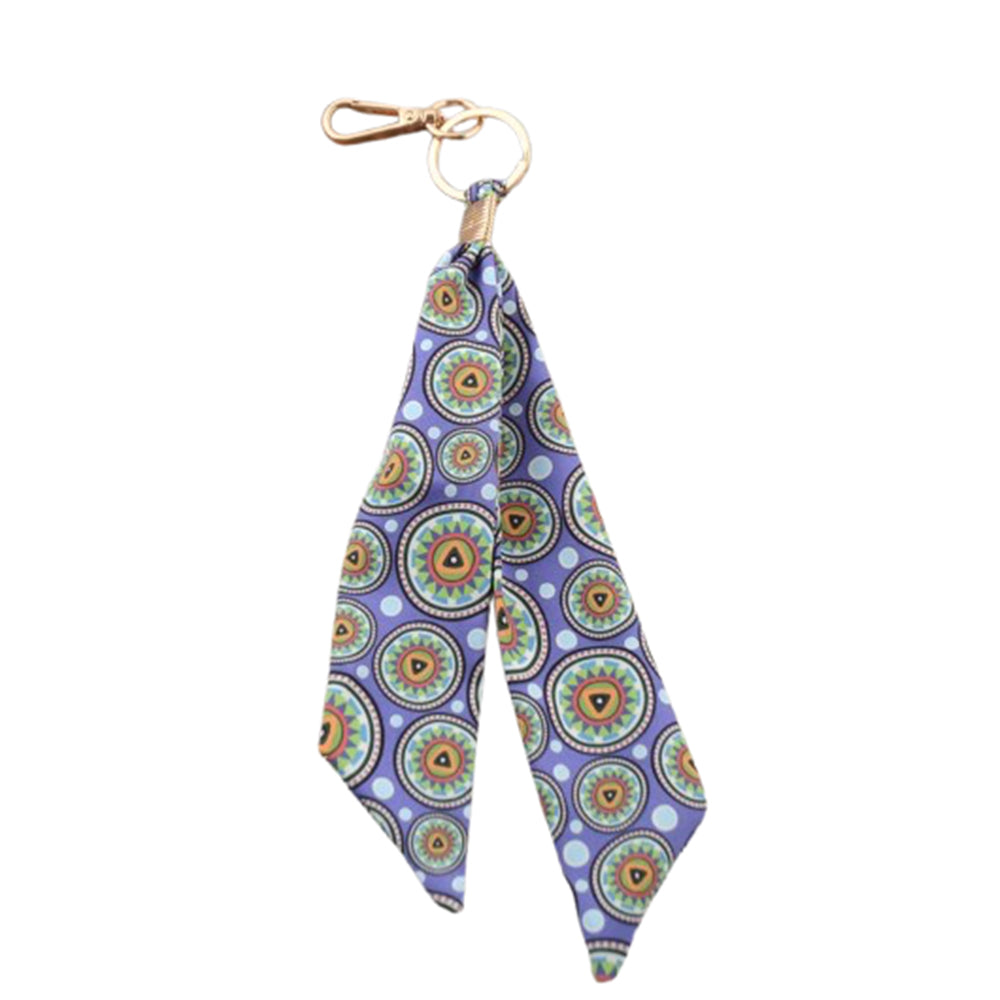 Llavero con estampado de tela de poliéster 