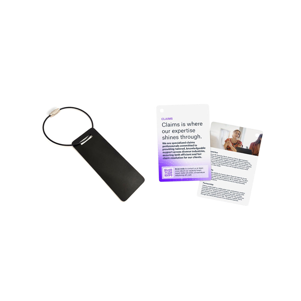 Metal Charm And Ring With Cards