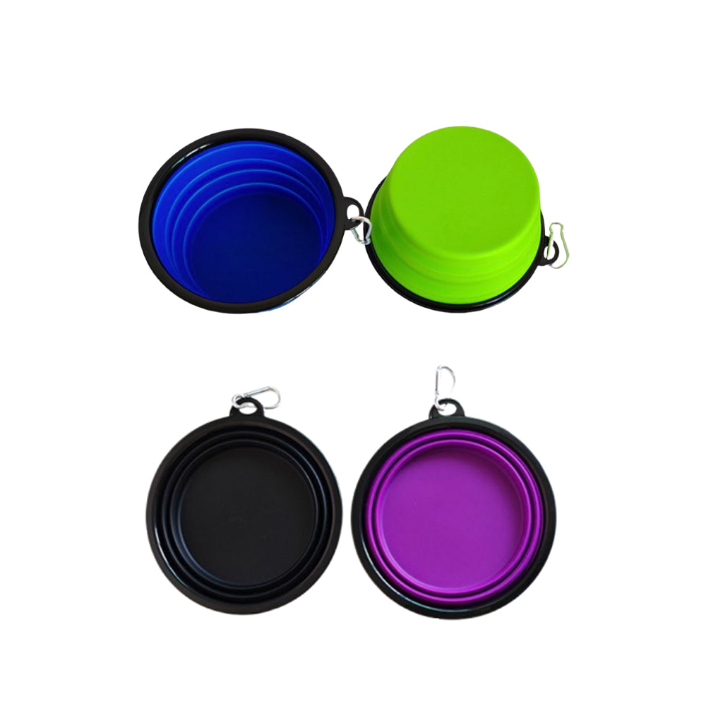 Cuenco plegable de silicona para mascotas 