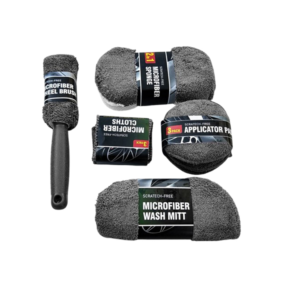 Kit de lavage et de nettoyage de voiture 9 pièces 