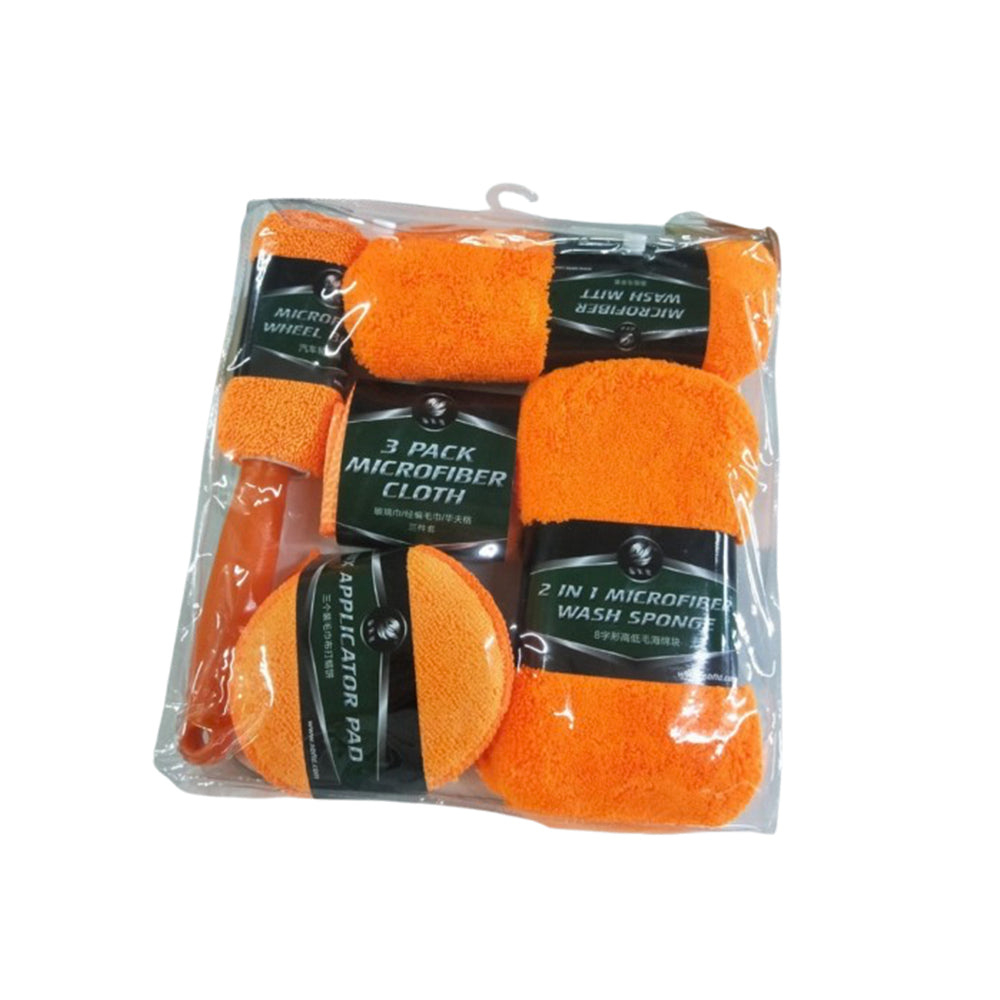 Kit de lavage et de nettoyage de voiture 9 pièces 