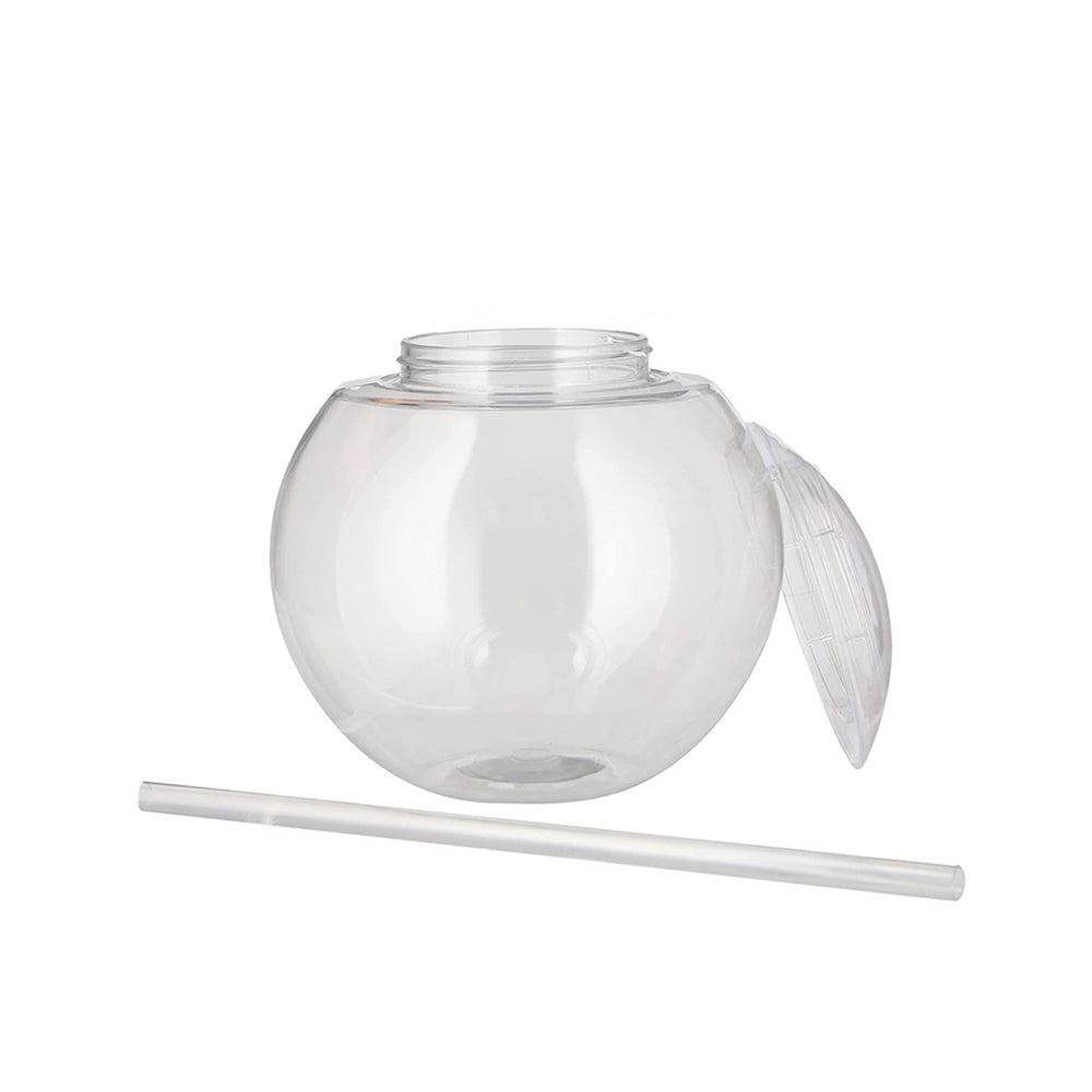 22oz Round Bubble Cup With Straw