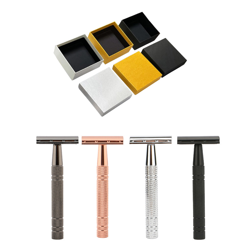 Premium Metal & Wood Shaving Razor And Beard Brush Set