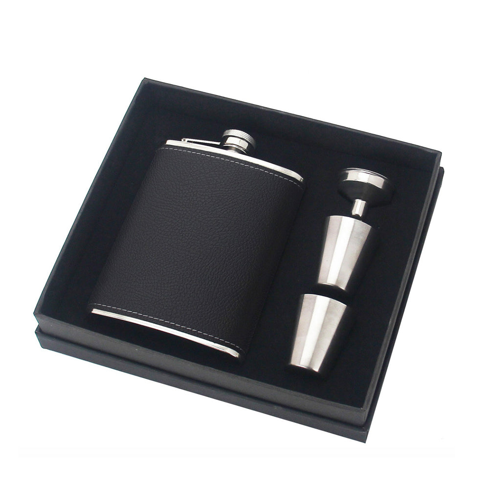 Premium Stainless Steel 8oz Hip Flask Set