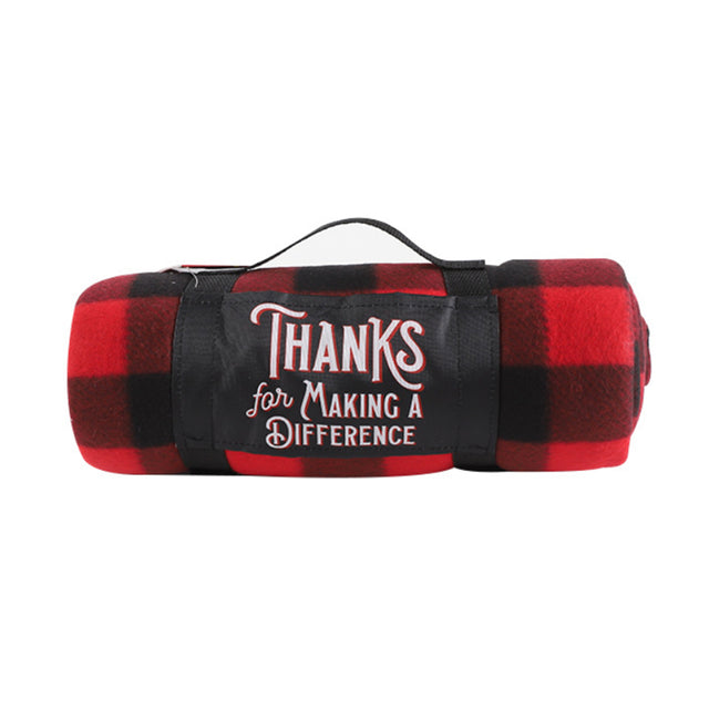 Premium Red & Black Plaid Flannel Blanket