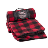 Premium Red & Black Plaid Flannel Blanket