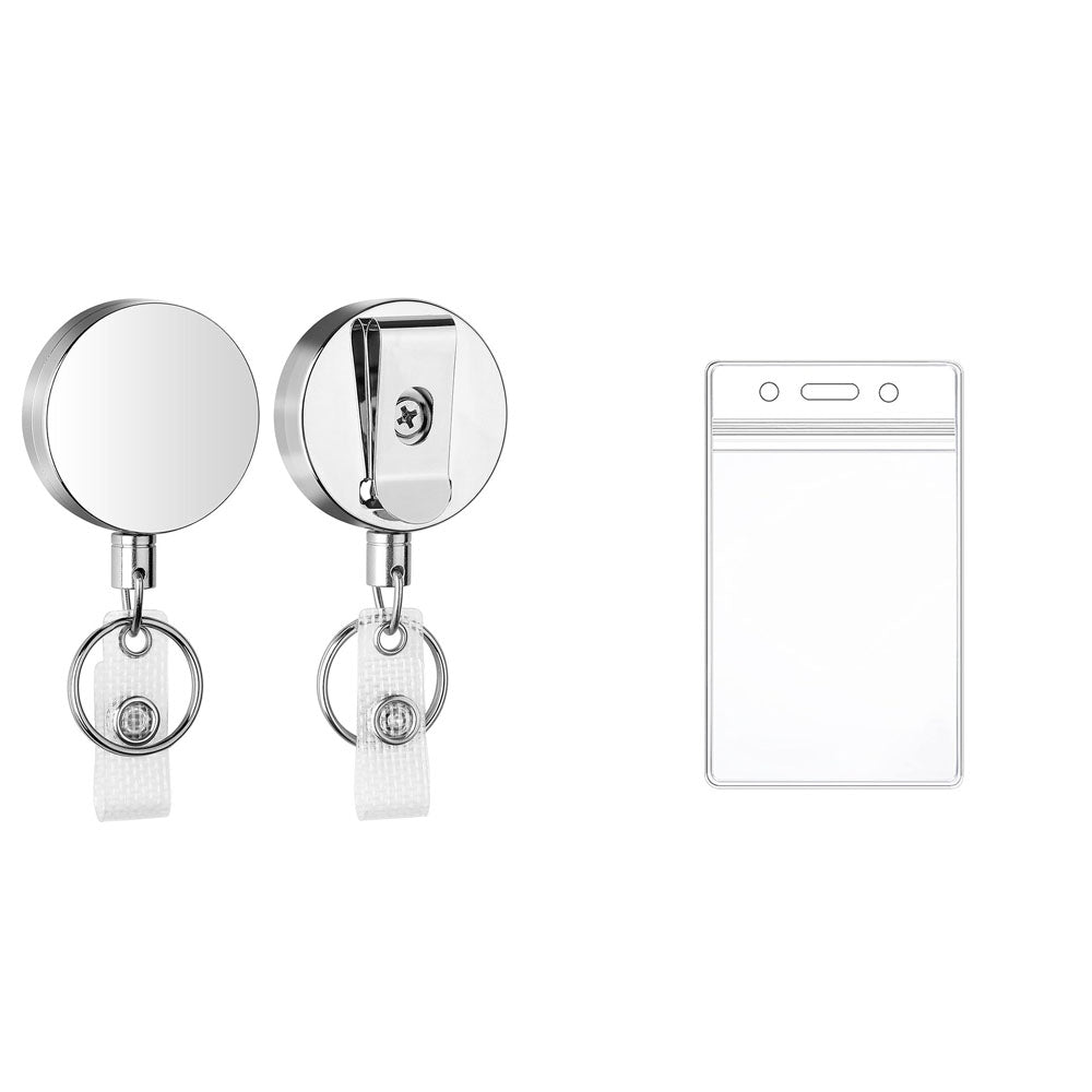 Retractable Badge Reel With Plastic Id Holder