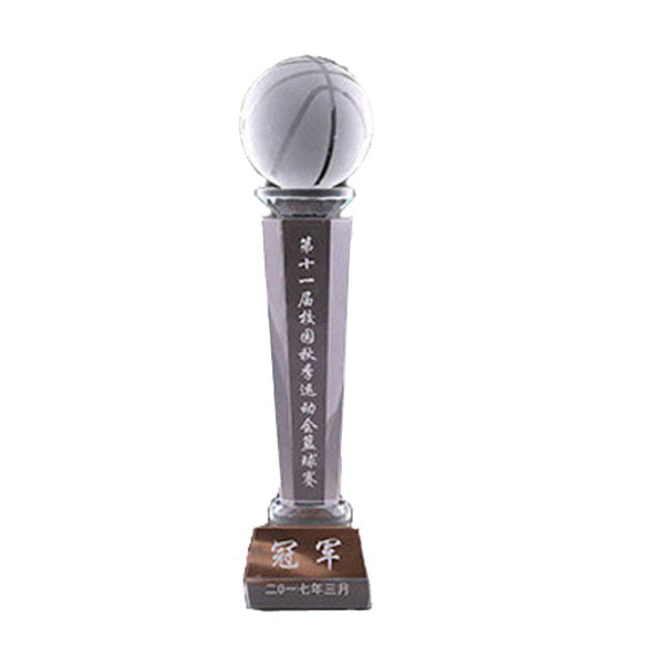 Trophée de basket-ball en cristal 