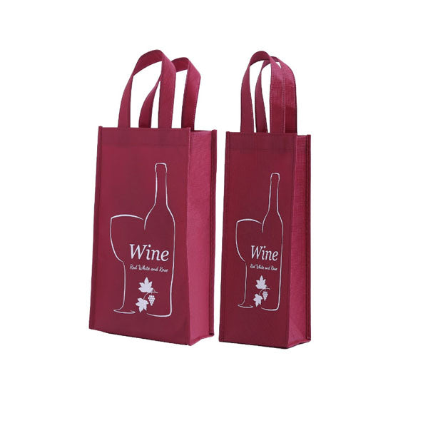 Bolsa laminada no tejida con botella de vino 