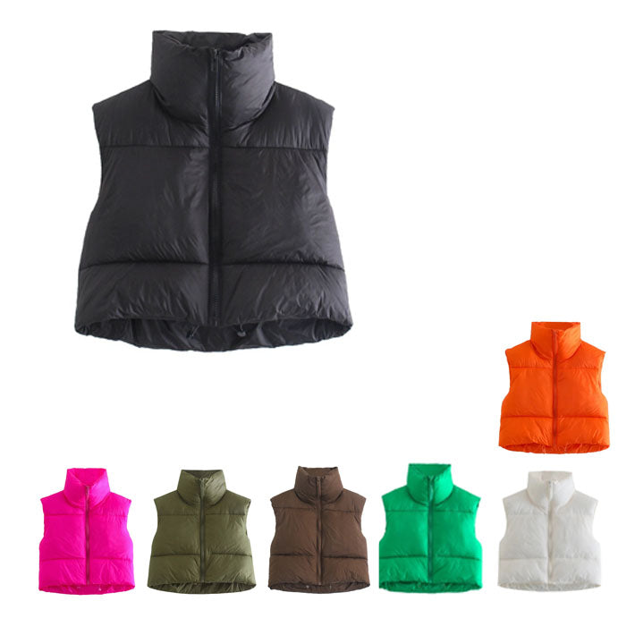 Gilet matelassé court d'hiver 