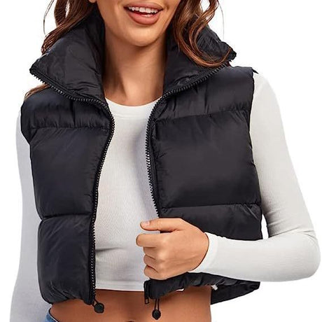 Winter Cropped Puffer Vest