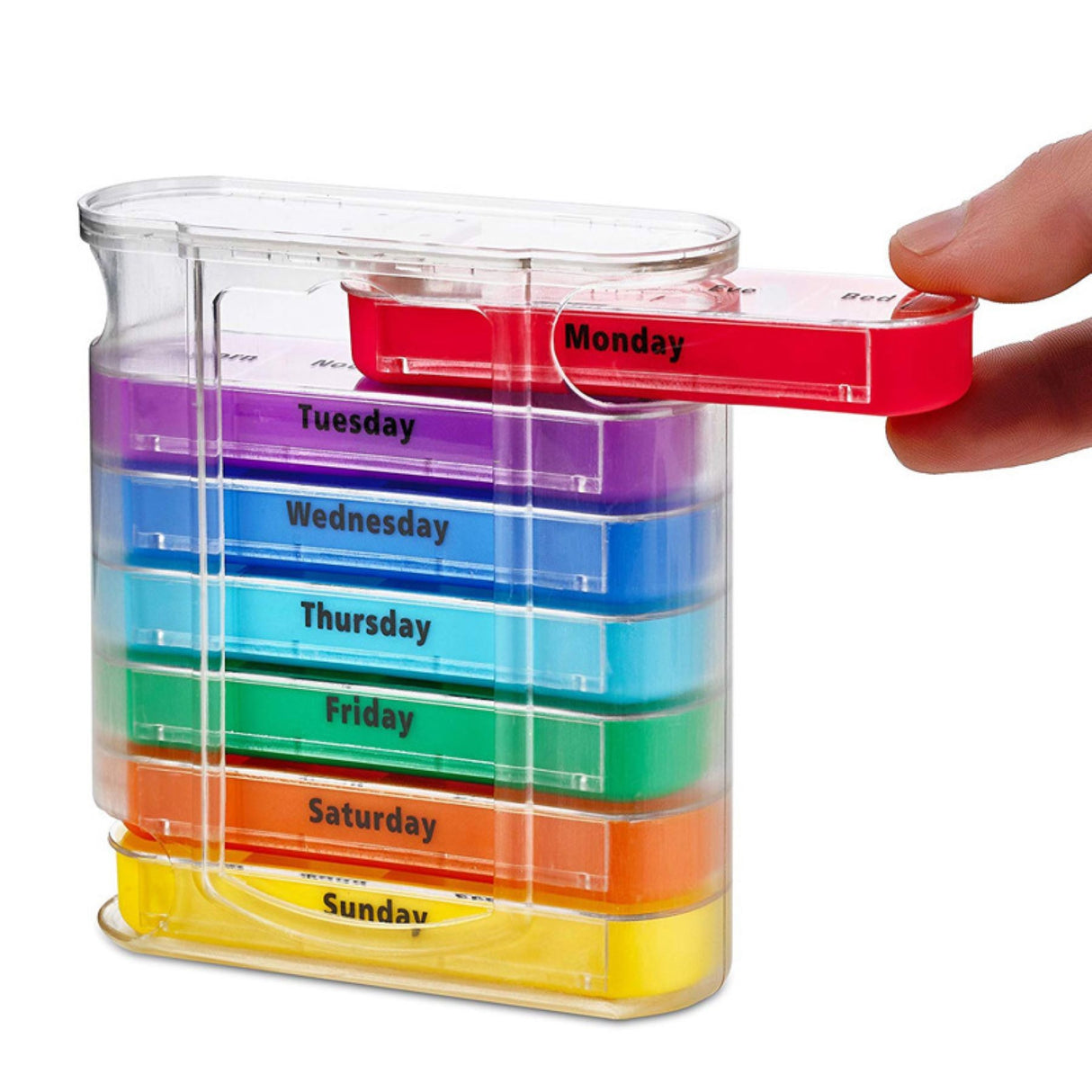 Weekly Plastic Pill Organizer Box Contain