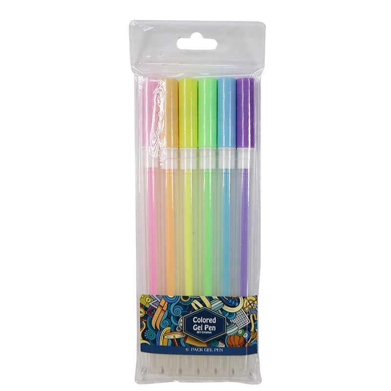 Lot de 6 stylos gel colorés 