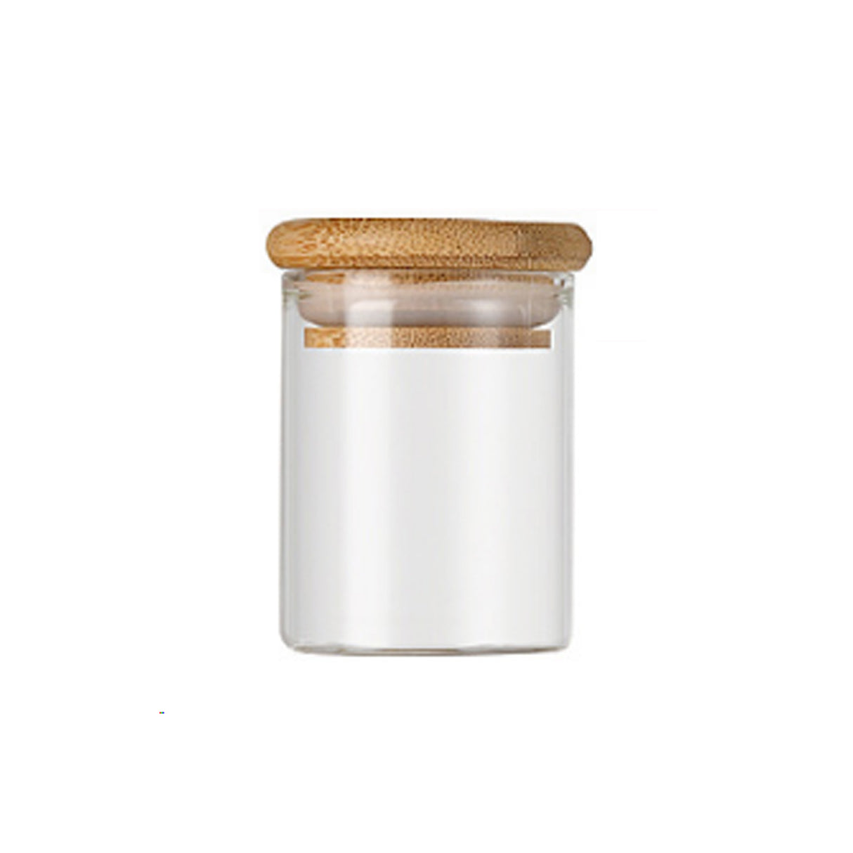 Pots à épices en verre de 3 oz avec couvercle en bambou 