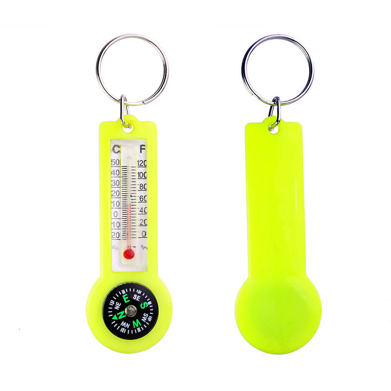 Porte-clés boussole et thermomètre 