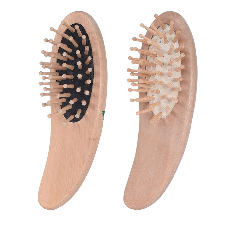 Peigne de massage en bois avec coussin gonflable 