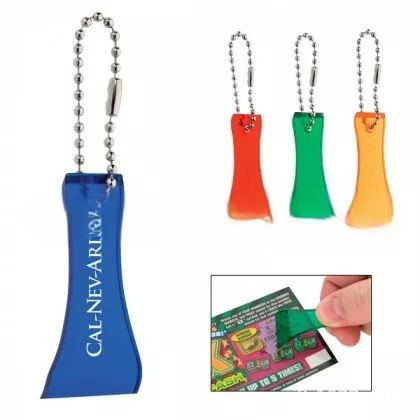 Lottery Scratcher With Bead Chain