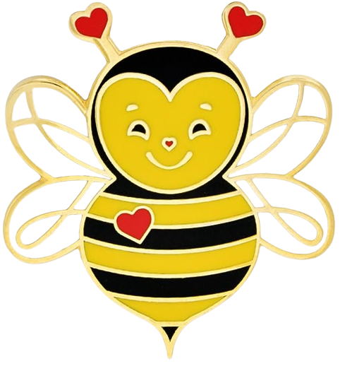 Broche abeille d'amour 