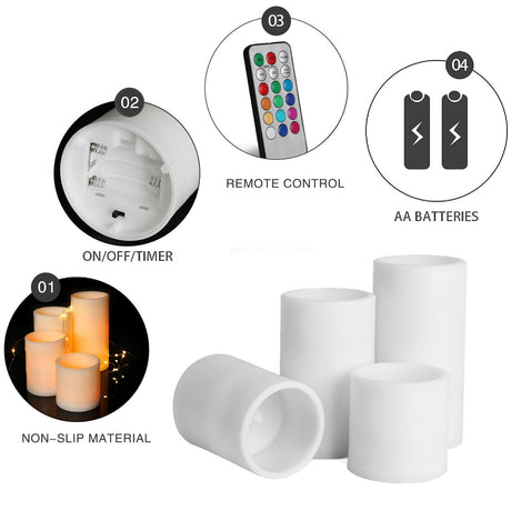 6 Pack Halloween Flameless Candles - Yorkn Inc✅