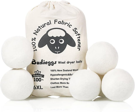 6 - pack Wool Dryer Balls With Bag - Yorkn Inc✅